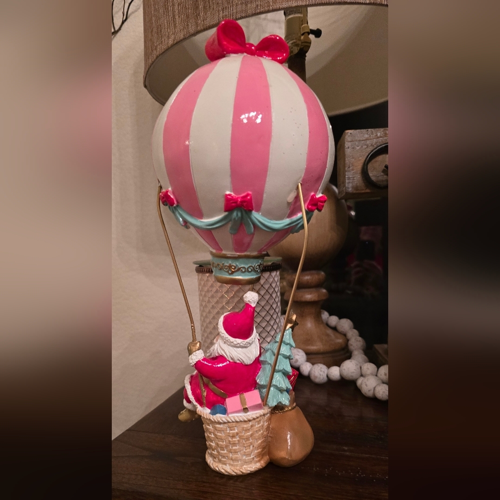Santa Hot Air Balloon Figurine - Picture 5 of 7